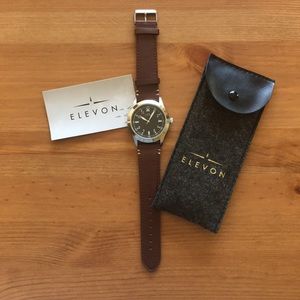 Brown leather men’s watch